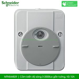 MTN544829 Schneider cảm biến độ sáng 3-2000lux, gắn tường, tải 10A